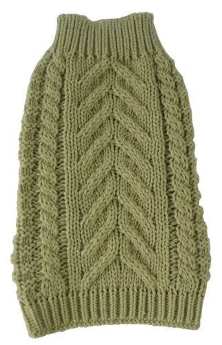 Swivel-Swirl Heavy Cable Knitted Fashion Designer Dog Sweater